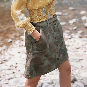 Anthropologie camouflage skirt